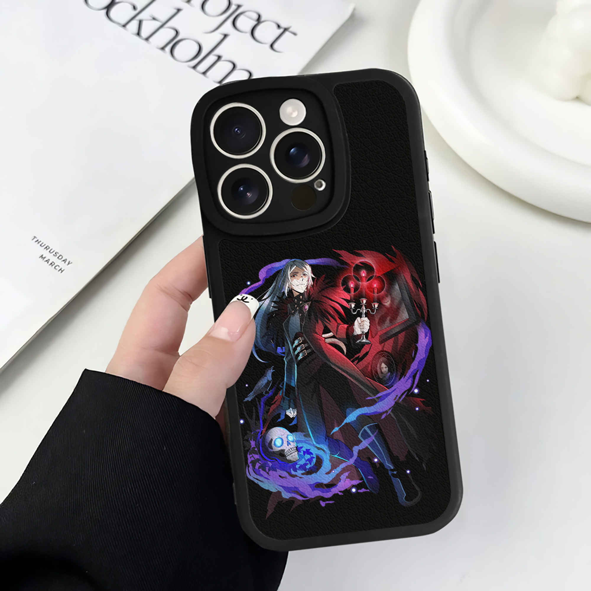 （画像用） 文豪ストレイドッグス Bungo Stray Dogs 【iPhone 16シリーズ対応】シリコンスマホケース（レザー調） 材質：シリコン